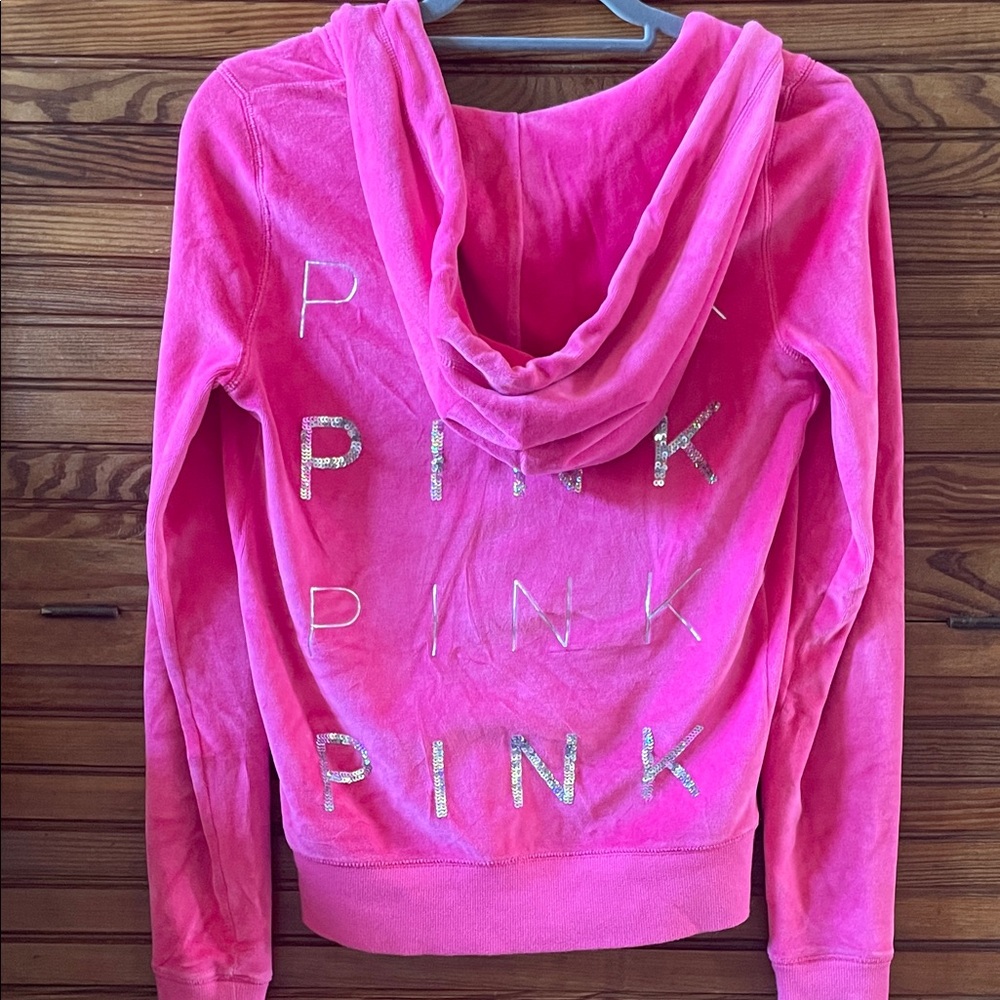 PINK Victoria's Secret bling sequin Zip-Up Jacket - Picture 5 of 6